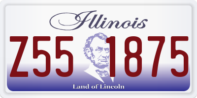 IL license plate Z551875