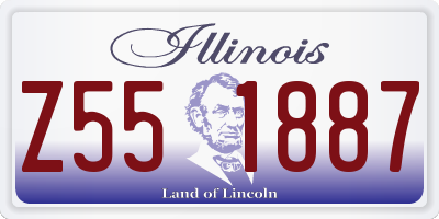 IL license plate Z551887