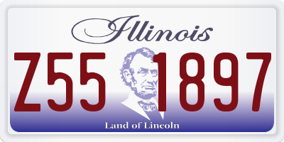IL license plate Z551897