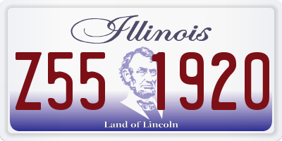 IL license plate Z551920