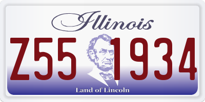 IL license plate Z551934