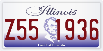 IL license plate Z551936