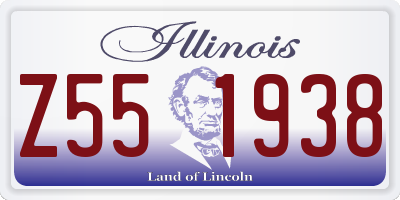 IL license plate Z551938