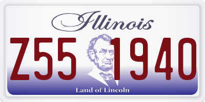 IL license plate Z551940