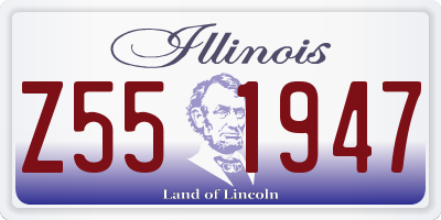 IL license plate Z551947