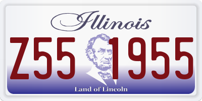 IL license plate Z551955