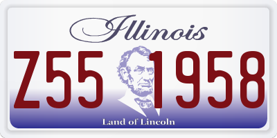 IL license plate Z551958