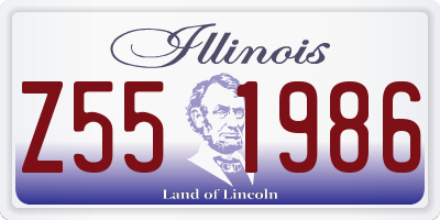 IL license plate Z551986