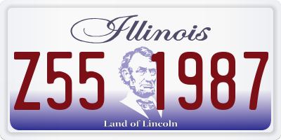IL license plate Z551987