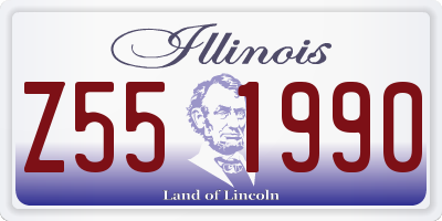 IL license plate Z551990