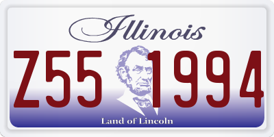 IL license plate Z551994