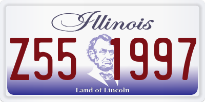 IL license plate Z551997