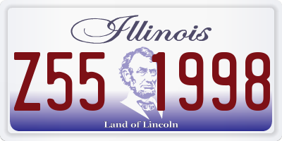 IL license plate Z551998