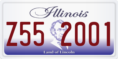 IL license plate Z552001