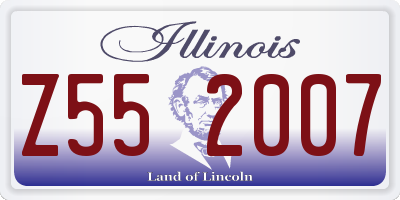 IL license plate Z552007