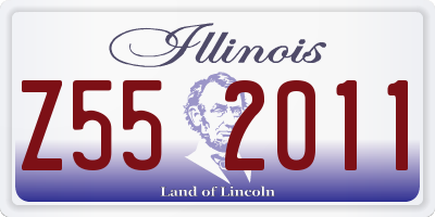 IL license plate Z552011