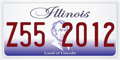 IL license plate Z552012