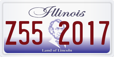 IL license plate Z552017