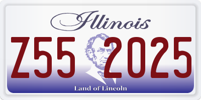 IL license plate Z552025