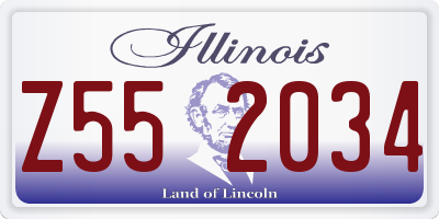 IL license plate Z552034