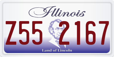 IL license plate Z552167