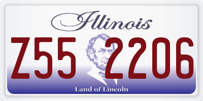 IL license plate Z552206
