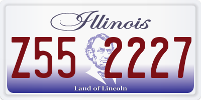 IL license plate Z552227