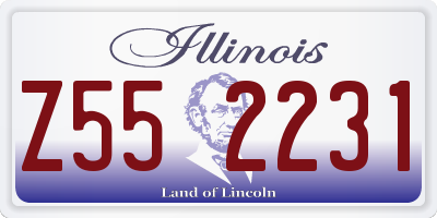 IL license plate Z552231