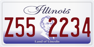 IL license plate Z552234