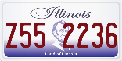 IL license plate Z552236