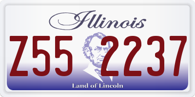 IL license plate Z552237