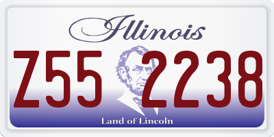 IL license plate Z552238