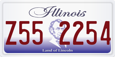 IL license plate Z552254