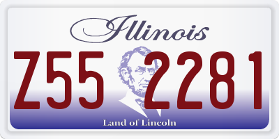 IL license plate Z552281