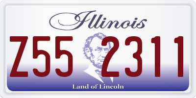 IL license plate Z552311