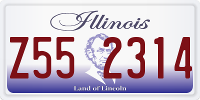 IL license plate Z552314