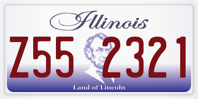 IL license plate Z552321