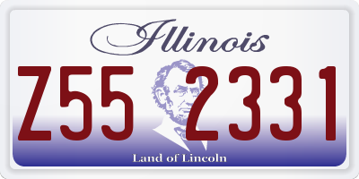 IL license plate Z552331