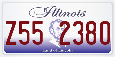 IL license plate Z552380