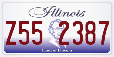 IL license plate Z552387