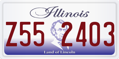IL license plate Z552403