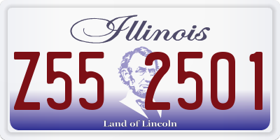 IL license plate Z552501