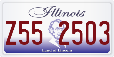 IL license plate Z552503
