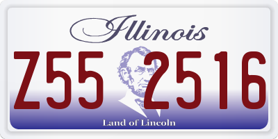 IL license plate Z552516