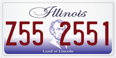 IL license plate Z552551