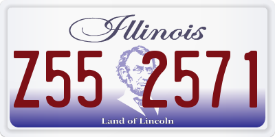 IL license plate Z552571