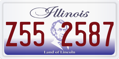 IL license plate Z552587
