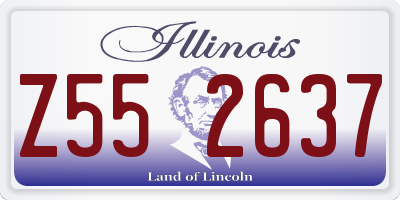 IL license plate Z552637