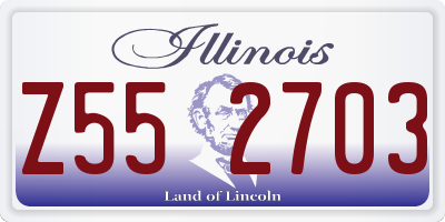 IL license plate Z552703