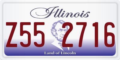 IL license plate Z552716